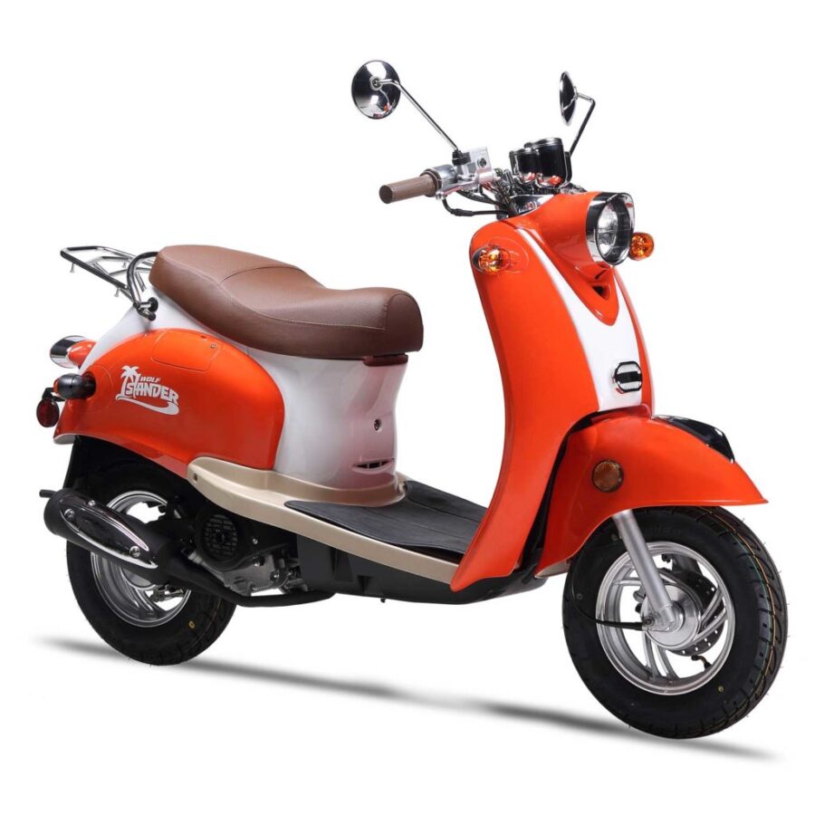 Look At The Scooter In Red Color